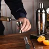 Strumenti bar Strumenti mocktail Jigger Spoon Tong Cocktail Shaker Set Strumenti barman Bar Bevande miste Bicchieri Supporto in legno 221121