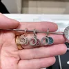 2021 nuova primavera 925 argento sterling scintillante disco verde doppio ciondola il branello di fascino adatto ai braccialetti europei di fascino dei gioielli Pandora