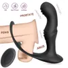 Anal Toys Male Prostate Massage Vibrator Plug Silicone Waterproof Massager Stimulator Butt Fördröjning Ejakulation Ring Toy for Men 221121