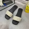 Flat Sandals Slides Shoes 2022 Women Slides Beach Shoes Colorful Slippers Women Woven Summer Ladies Square Toe Outdoor