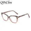 Sunglasses Frames 2022 New Fashion Patchwork Optical Anti-blue Glasses Women Vintage Leopard Computer Eyeglasses Female Oculos Spectacles T2201114