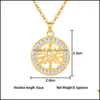 Pendentif Colliers Or Arbre De Vie Collier En Acier Inoxydable Creux Cristal Coin Pendentif Colliers Pour Femmes Hommes Bijoux De Mode Dro Dh7Vf