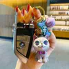 Keychains Pet Cat Key Chain Cartoon Cute Husky Keychain Creative Couple Harts Dog Doll Key Ring Women Bag Pendant Jewelry Presenttillbehör T220909