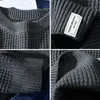 Men's Sweaters Men's Solid Color Loose Knitted Sweater Autumn Fashion Harajuku Long Sleeved Shirt Large Size Men's Jumpers Round Neck Top M2XL 221121