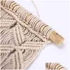 Cat Beds Furniture Cat Swing Hammock Boho Style Cage Bed Handmade Hanging Sleep Chair Seats Tassel Cats Toy Play Cotton Rope Pets Dhfk3