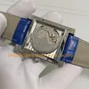 Con scatola originale di dimensioni medie orologi automatici 35 mm per donne maschi WSTA0010 Blue quadrante inossidabile cinghia in pelle inossidabile cinghia retro trasparente orologi meccanici