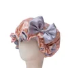 Hats 2022 Fashion Baby Baby Feal Caps Bow Knotted Children's Folds Silk Satin Kids Accsions