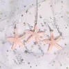 Kolczyki naszyjniki Zestaw Czech Starfish Shell Desin Naszyjnia dla kobiet Modna kolorowa akrylowa biżuteria do łańcucha kolorów