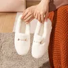 드레스 슈즈 여자 겨울 면화 벨벳 따뜻한 일 경기 임신 한 여성 1 페달 숙녀 zapatillas mujer 221119