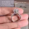 Custom Name Certified 5 Carat Diamond Engagement Ring Women 14K White Gold Sterling Sier Bridal Moissanite Rings Wedding Band X220214215k