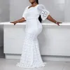 Plus la taille Robes Femmes Mode Plus La Taille Robe Demi Manches Étage Creux Longueur Taille Haute Style Africain Américain Street Beat Femme Robe 221121