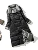 Fitaylor – parka d'hiver à col roulé pour femme, manteau de canard blanc, Double boutonnage, veste longue chaude face, 221121