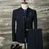 Mens Suits Blazers Coat Vest Pants Fashion Chinese Retro Style Wedding Groom Stand Collar Classic Dress Jacket Trousers 221121