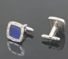 Luxury Audemais Plguet gemelli per manica francese per cuffink argento blu ottagone cuffia mentre sposo da sposa indossano la cuffia di gioielleria fnq