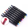 Schilderpennen 24-168 kleuren Oile kunst marker pen set voor gelijkspel met dubbele kop schetsen tip gebaseerde markers graffiti manga schoolbenodigdheden 221119