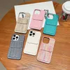 Designer Braided Patterned phone cases iphone 14 13 12 11 pro max 14plus 7 8 plus x xs xr xsmax Fashion French Card-case phone Case