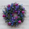 Decorative Flowers Artificial Wreath Spring Purple Lavender Tulip Wedding Party Indoor Living Room Home Garden Front Door