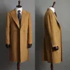 Manteau d'hiver en laine pour hommes Tuxedos Light Tan Suit Coat Blend Double boutonnage