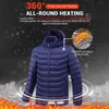 Men's Vests 15 Areas Heated Jacket Women Men Warm Heating Vest USB Coat Hunting Hiking Fishing Camping Winter EU Size 221121