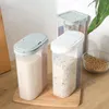 Storage Bottles Four-grid Kitchen Miscellaneous Grain Organizer Refrigerator Noodle Box Sealed Tank Compartment Transparent