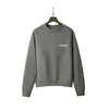 남자와 여자 스웨트 셔츠 2023 뉴 아메리칸 패션 브랜드 Essentialsweater 플록링 로고 + 벨벳 크루 넥 스웨터
