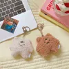 Porte-clés Nouveau Dessin Animé Mignon En Peluche Net Ours Rouge En Peluche Porte-clés Étudiant Sac Pendentif De Voiture Porte-clés Fille Décoration Accessoires Cadeau T220909