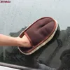 Car Wash Solutions JETTING Window Cleaning Beige Cloth Wool Glove Supplies For Accessories Microfiber