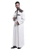 Etniska kläder Saudiarabien Islamiska män står krage vana Musulman Homme Dubai Man Long Sleeve Heren Kaftan Robe Marocaine Caftan 3xl