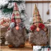 Decorazioni natalizie fatte a mano svedese farcito giocattolo bambola di Babbo Natale Gnomo scandinavo Tomte Nordic Nisse Sockerbit elfo nano casa Ornamen Dh819