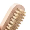 Double Sided Beechwood Nail Brush Foot Dead Skin Grinding Scrubbing Tools Nail Art Accessories Cleaning Brushs Manicure Supplies