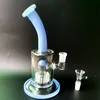 Glasbong Water Bongs pour fumer des accessoires de bol en verre 14,5 mm Recyclage Tornado Filtre en verre d'eau Bong Bang-huile Big Bong