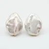 Boucles d'Oreilles Perles Femme Perles Naturelles Surdimensionnées Argent Blanc Baroque 925 pour Femme 221119