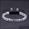 Bärda handgjorda Gemstone Crystal justerbara flätade chakra aura armband 79 tum unisex födelsedagspresent droppleverans smycken armele dhl8u