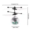 كرات سحرية ملونة Mini Drone Shinning LED RC Flying Ball Helicopter Light Crystal Induction Dron Quadcopter Aircraft Kids Toys Heli Smtvl