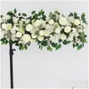 Fiori decorativi ghirlande da 50 cm 100 cm fai da te per la parete del fiore da sposa fornitura di seta peonies rosa consegna di caduta artificiale casa dh3bu