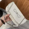 Torba w talii Diamond Bow Bag Messenger Bag Casual Solid Fashion Pearl torebki na ramię proste 221119