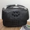 Bolsas de noite autênticas crocodilo de crocodilo feminino lady lady casual mensageiro bolsa de jacaré genuíno couro ombro único feminino