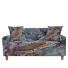 Chair Covers The Colorful Living Room Watercolor Sofa Golden Marble Cover Section Corner Summer Decoration