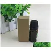 Emballage cadeau 100pcs emballage cadeau 10 ml / 20 ml / 30 ml / 50 ml / 100 ml blanc noir kraft boîte d'emballage en papier compte-gouttes bouteille cosmétiques tubes de fête carte DHFBI