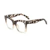 Óculos de sol Frames myopia coses mulheres sexy leopard square vintage transparente óculos de óculos de molduras prescrição de moda espetáculos 0 a - 6.0 T2201114