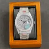 ساعة Wristwatches Diamond Watch Mens ساعة ميكانيكية أوتوماتيكية الساعة 40 مم مصنوعة من 904L Stainls Steel Montre DE256C