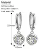 Charm Unisex Trendy 10 D VVS Tropfenohrringe Persönlichkeit Glänzend Rund Party Trendsetter 925 Sterling Silber Schmuck 221119