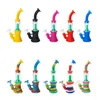 COOL Colorful Silicone Portable Removable Pipes Kit Dry Herb Tobacco Filter Glass Bowl Waterpipe Innovative Design Hookah Smoking Shisha Cigarette Bong Holder DHL