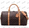 Top Quality Womens Men Duffle Bag Women Travel Bags Hand Luggage Travel Bags Men Pu Leather Handbags Large CrossBody Bags Totes 54CM