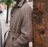 Giacche da uomo Trench lungo in lana da uomo Balmacen Mantello con dente di segugio Giacca a vento vintage classica Uomo elegante Abbigliamento invernale Streetwear 221121