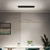 Hängslampor moderna LED -lampor för matsal levande kök hängande lampa fixturer svart/guldfärg