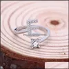 Klusterringar 26 az engelska bokstavsring kristall initial öppen diamant kvinnor ringar mode smycken droppleverans dhtje