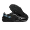 Chuteiras de futebol 2022 React Tiempo Legend 9 Pro TF Chuteiras masculinas Turf azul preto ouro