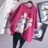 Women's Plus Size TShirt 8XL 150KG Summer Swee shir Ca Prin Big Coon Femme ee O Neck Tops shir 221121