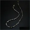 Chokers Powerf Black Magnetic Therapy Necklace Chokers Beads String Men Women Fashion Jewelry Drop Delivery Necklaces Pendants Dh5Sd